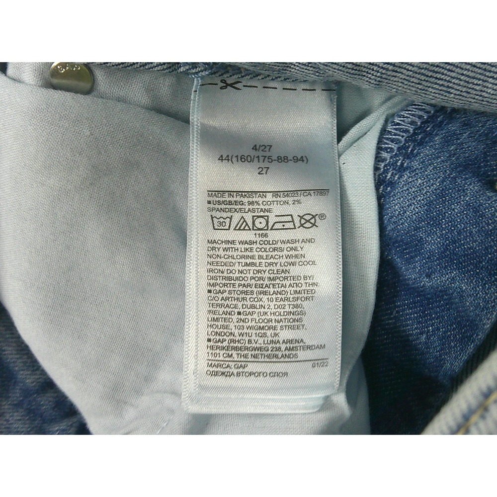 GAP High Rise Vintage Slim Light Wash Blue Denim Jeans Womens Size 4/27 - Picture 4 of 6